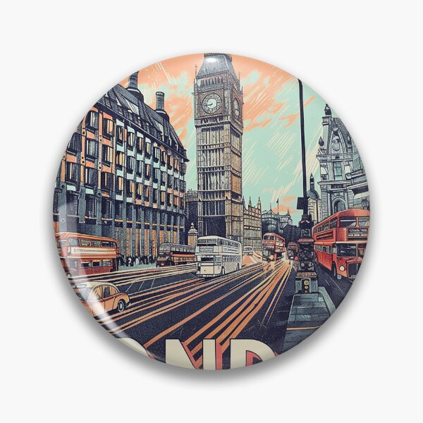 Item preview, Retro London Illustration designed and sold by nomiraclehere.