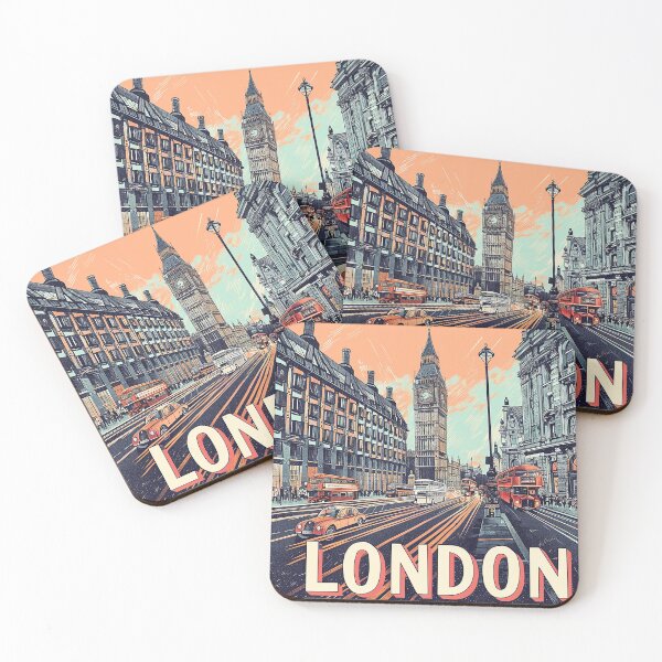 Item preview, Retro London  Illustration designed and sold by nomiraclehere.