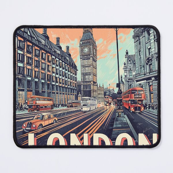 Item preview, Retro London Illustration designed and sold by nomiraclehere.