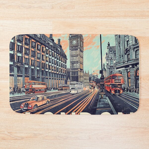 Item preview, Retro London  Illustration designed and sold by nomiraclehere.