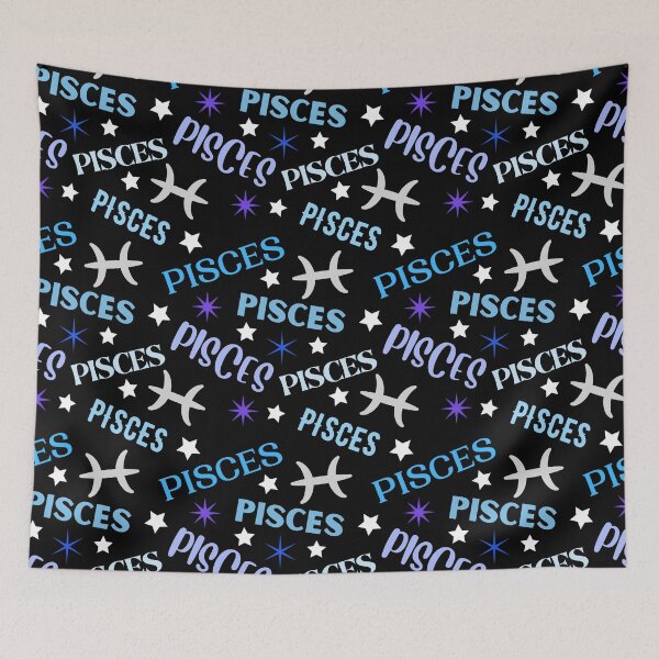 Item preview, Blue Pisces All Over Pattern designed and sold by Hellofriendco.