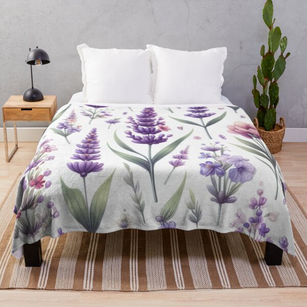 Item preview, watercolor nature, Lavande, watercolor floral, white background designed and sold by asbno19.