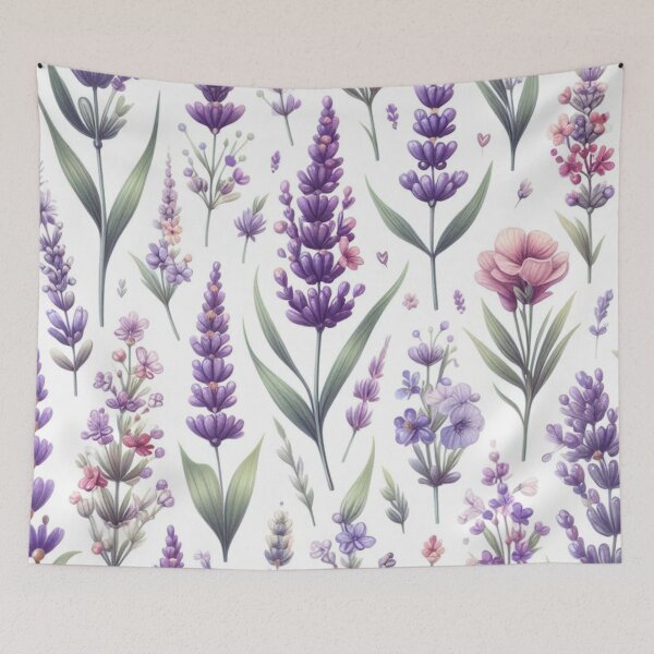 Item preview, watercolor nature, Lavande, watercolor floral, white background designed and sold by asbno19.