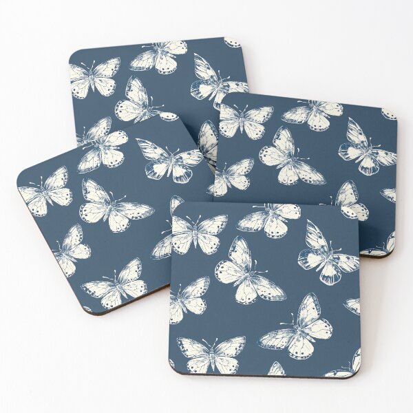 Item preview, Screen-Printed White Butterflies designed and sold by Alfredus.