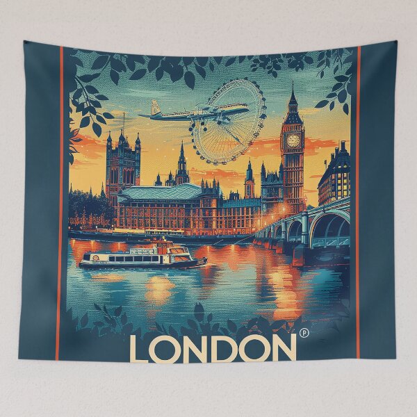 Item preview, Retro London  Illustration designed and sold by nomiraclehere.