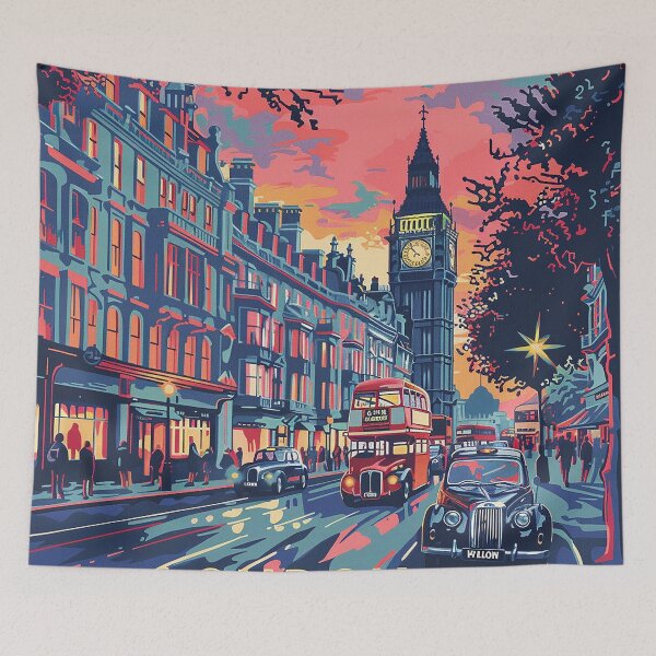 Item preview, Retro London  Illustration designed and sold by nomiraclehere.