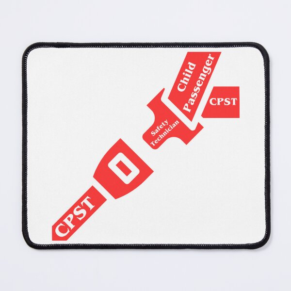 Item preview,  CPST Child Passenger Safety Technician Design In Red & White - Seat Belt Safety designed and sold by CPSTDesigns.