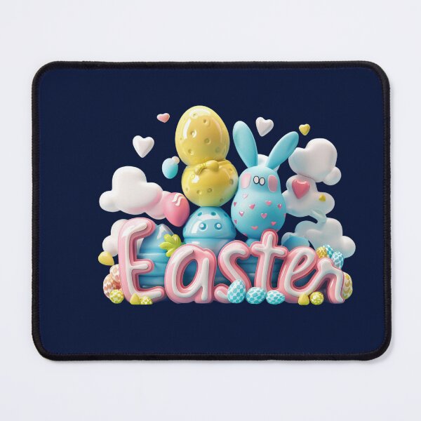 Item preview, Whimsical Easter: Vibrant Rabbits Rendering designed and sold by Ace Apparel  Attire.