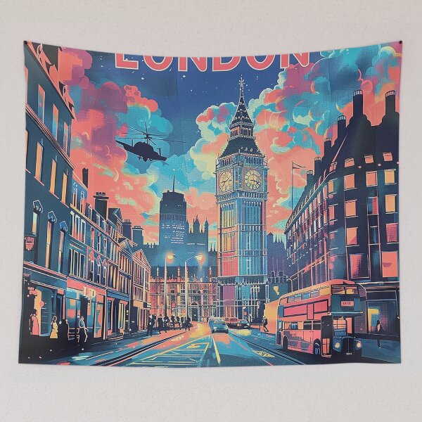 Item preview, Retro London  Illustration designed and sold by nomiraclehere.