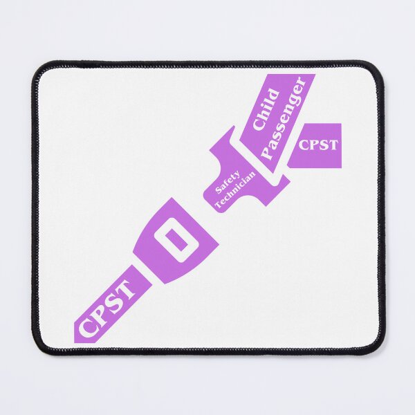 Item preview, CPST Child Passenger Safety Technician Design In Purple & White - Seat Belt Safety designed and sold by CPSTDesigns.