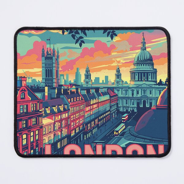 Item preview, Retro London Illustration designed and sold by nomiraclehere.