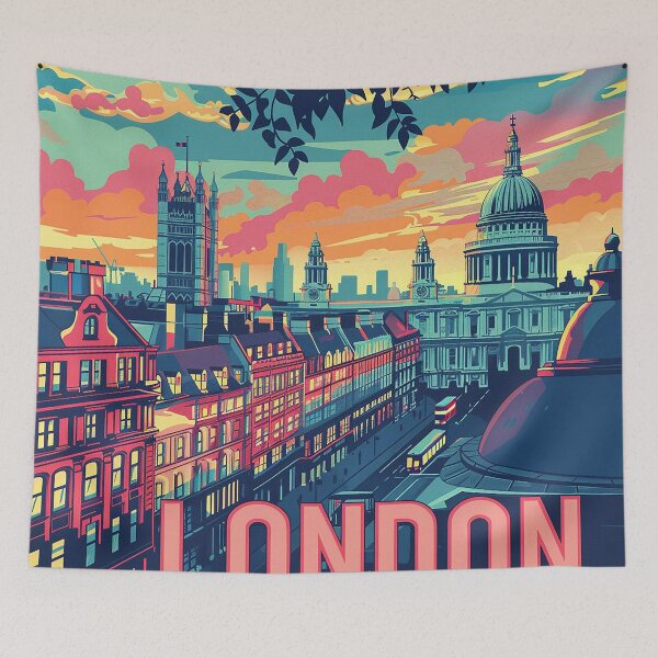 Item preview, Retro London  Illustration designed and sold by nomiraclehere.