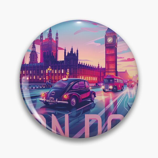 Item preview, Retro London Illustration designed and sold by nomiraclehere.