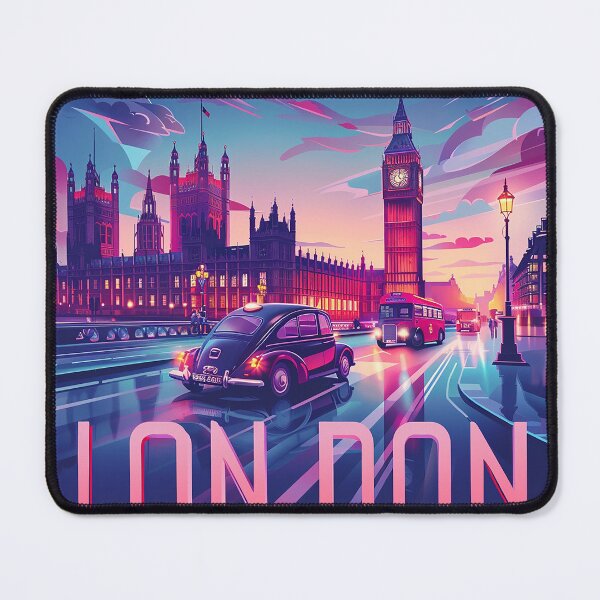 Item preview, Retro London Illustration designed and sold by nomiraclehere.