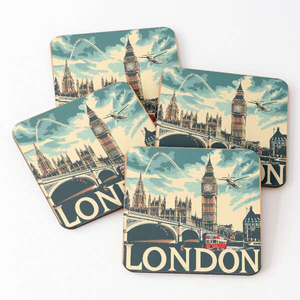 Item preview, Retro London  Illustration designed and sold by nomiraclehere.