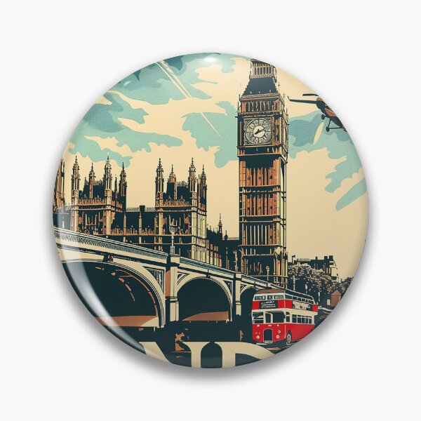 Item preview, Retro London  Illustration designed and sold by nomiraclehere.