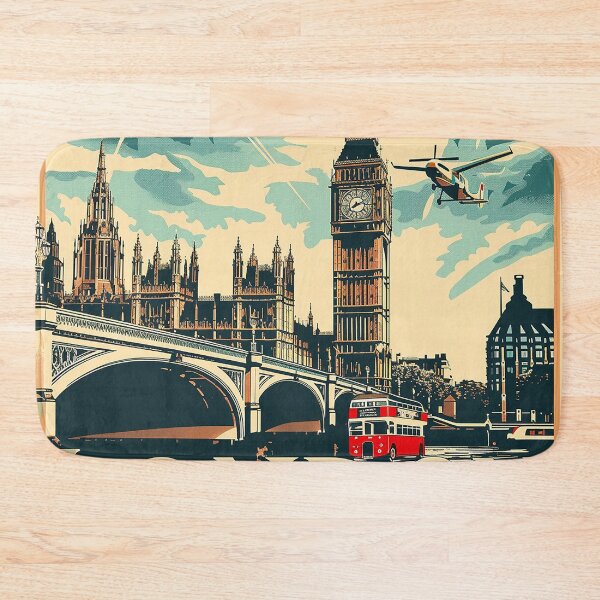 Item preview, Retro London  Illustration designed and sold by nomiraclehere.
