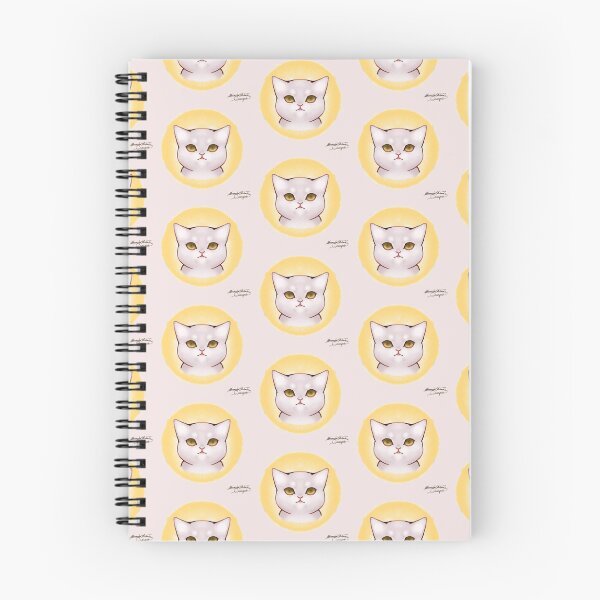 Item preview, white cat with yellow eyes designed and sold by Illustra-Artium.