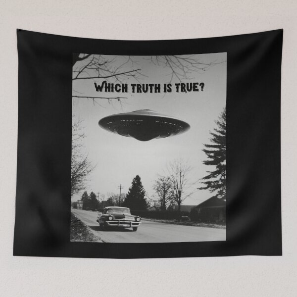Item preview, Which truth is true? Black and white UFO designed and sold by silent-violin.