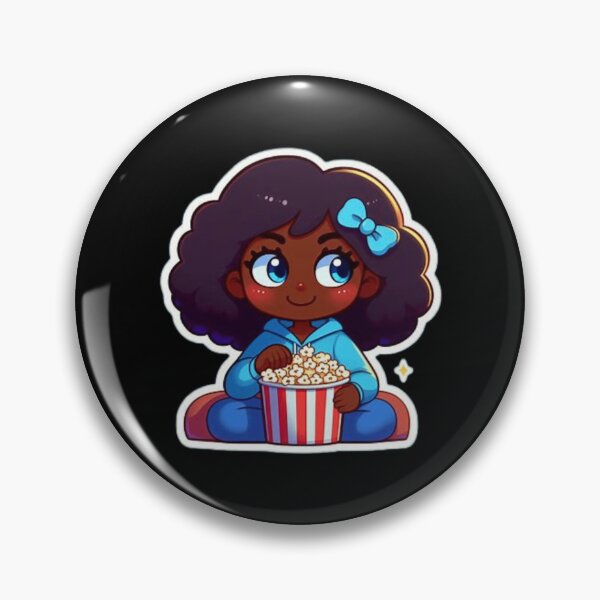 Item preview, Cute black girl with popcorn designed and sold by Culmika.