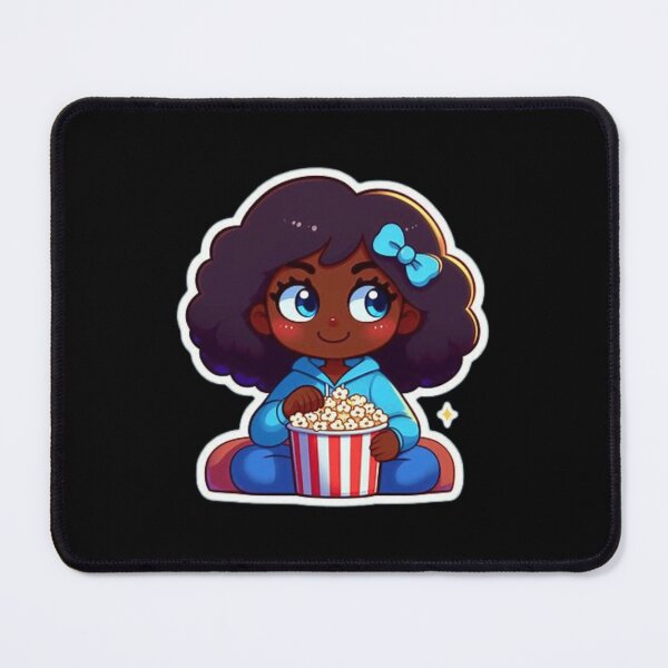 Item preview, Cute black girl with popcorn designed and sold by Culmika.