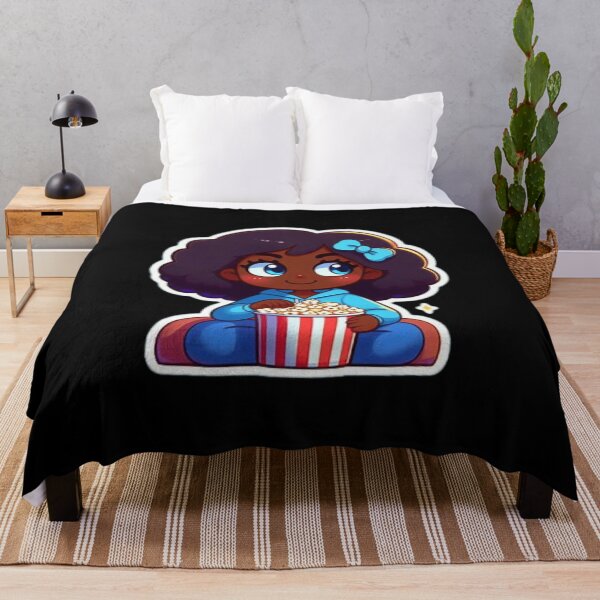 Item preview, Cute black girl with popcorn designed and sold by Culmika.