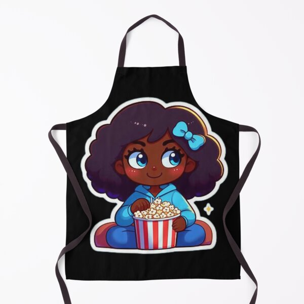 Item preview, Cute black girl with popcorn designed and sold by Culmika.
