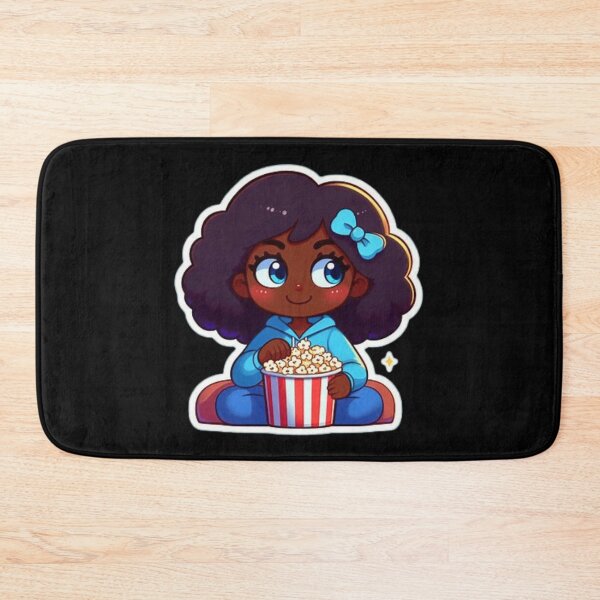 Item preview, Cute black girl with popcorn designed and sold by Culmika.