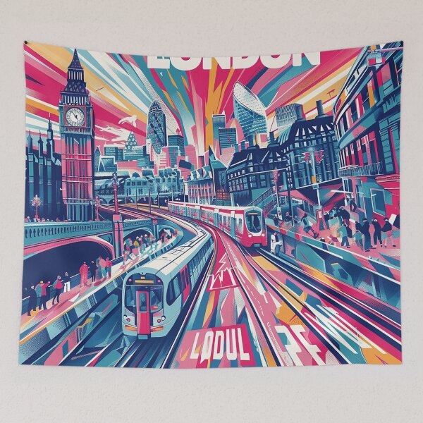 Item preview, Retro London  Illustration designed and sold by nomiraclehere.