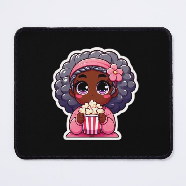 Item preview, Cute black girl with popcorn designed and sold by Culmika.