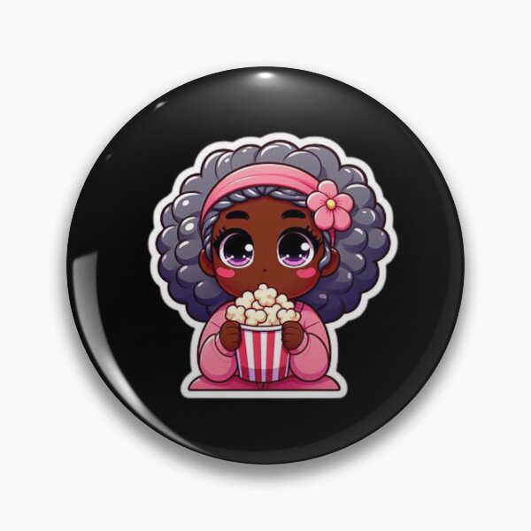Item preview, Cute black girl with popcorn designed and sold by Culmika.