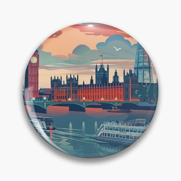 Item preview, Retro London Illustration designed and sold by nomiraclehere.