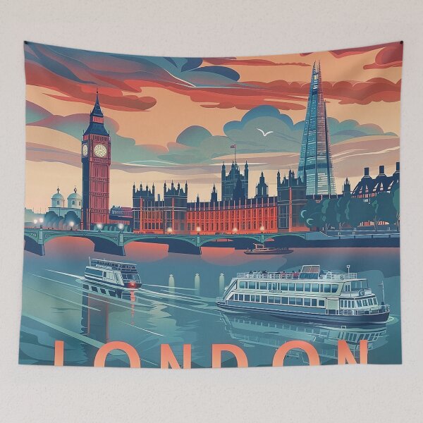 Item preview, Retro London  Illustration designed and sold by nomiraclehere.