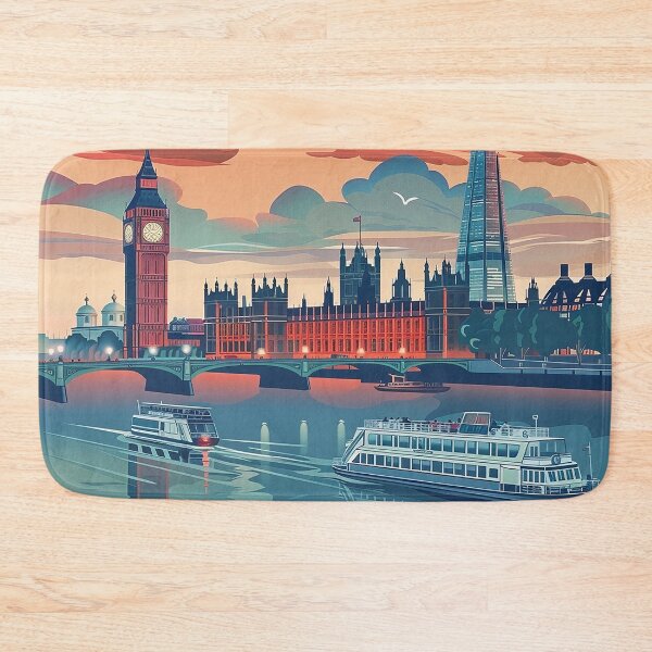 Item preview, Retro London  Illustration designed and sold by nomiraclehere.