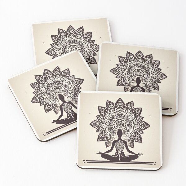 Item preview, bstract Yoga Canvas Wall Art Silhouette Artwork Yoga Pose Wall Art Yoga Studio Decor designed and sold by tsgayathri.