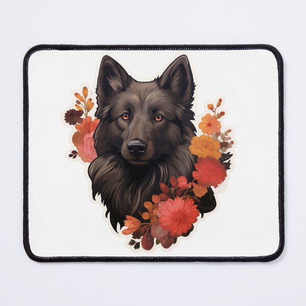 Item preview, Cute Flower Belgian Shepherd Dog Groenendael Mom Dad Guardian Angel Best Friend Doggie Paw designed and sold by SMARTKIT DESIGNAGENCY.