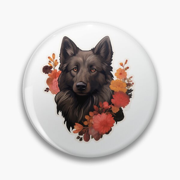 Item preview, Cute Flower Belgian Shepherd Dog Groenendael Mom Dad Guardian Angel Best Friend Doggie Paw designed and sold by SMARTKIT  DESIGNAGENCY.