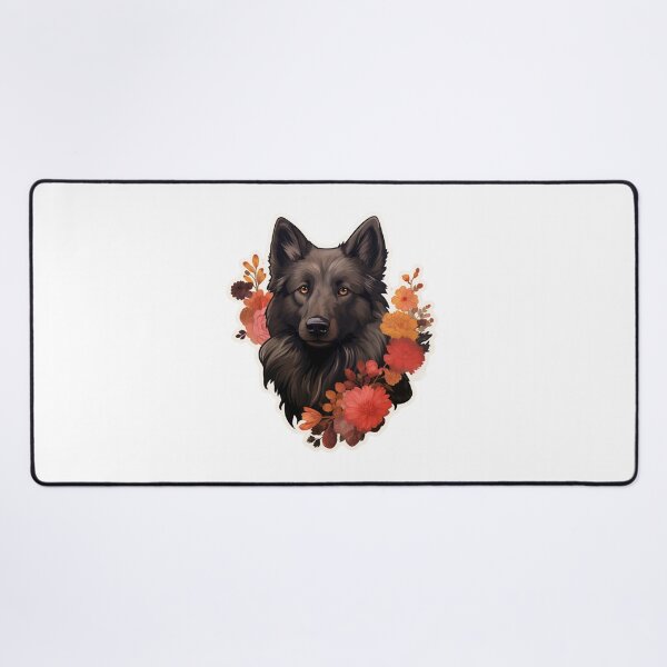 Item preview, Cute Flower Belgian Shepherd Dog Groenendael Mom Dad Guardian Angel Best Friend Doggie Paw designed and sold by SMARTKIT DESIGNAGENCY.