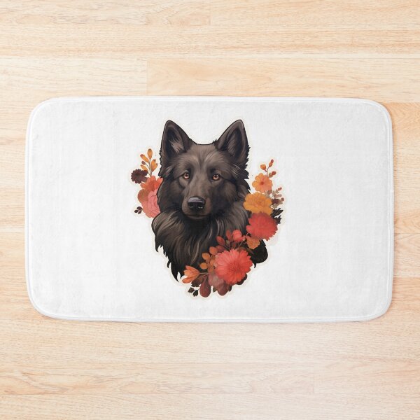 Item preview, Cute Flower Belgian Shepherd Dog Groenendael Mom Dad Guardian Angel Best Friend Doggie Paw designed and sold by SMARTKIT  DESIGNAGENCY.