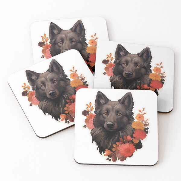 Item preview, Cute Flower Belgian Shepherd Dog Groenendael Mom Dad Guardian Angel Best Friend Doggie Paw designed and sold by SMARTKIT  DESIGNAGENCY.