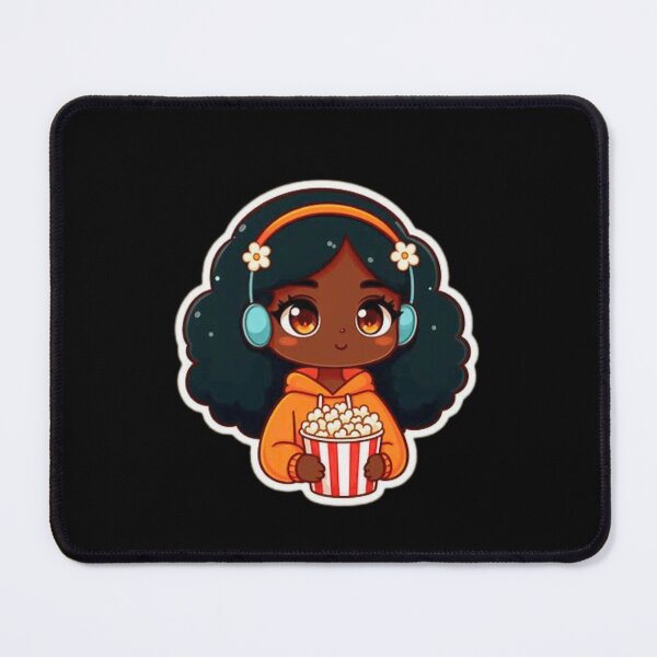 Item preview, Cute black girl with popcorn designed and sold by Culmika.