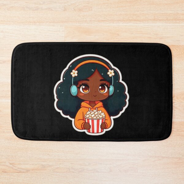 Item preview, Cute black girl with popcorn designed and sold by Culmika.