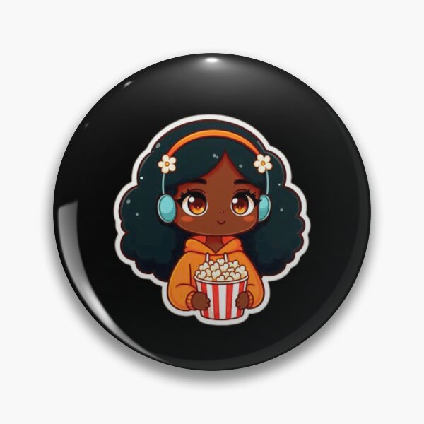 Item preview, Cute black girl with popcorn designed and sold by Culmika.