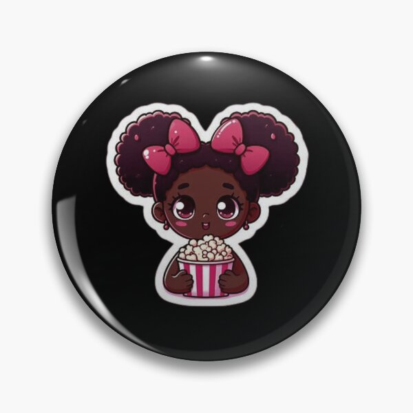 Item preview, Cute black girl with popcorn designed and sold by Culmika.