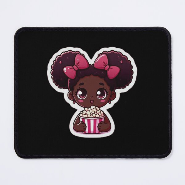 Item preview, Cute black girl with popcorn designed and sold by Culmika.