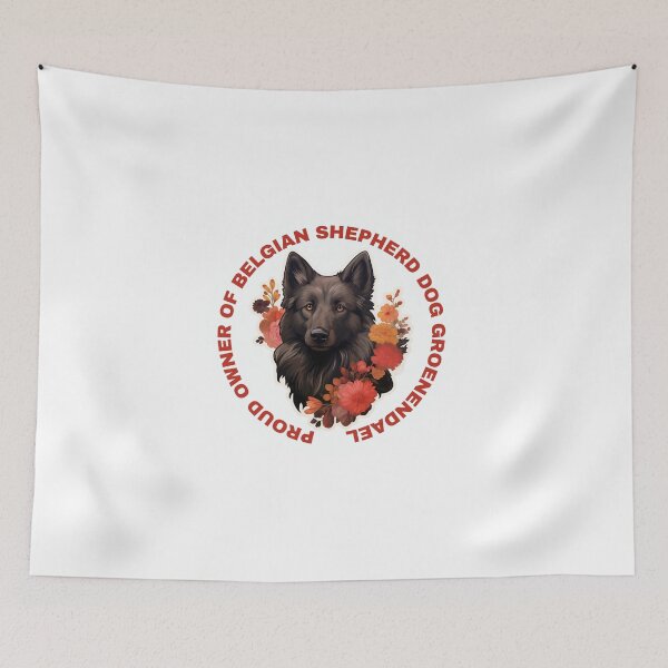 Item preview, Cute Flower Belgian Shepherd Dog Groenendael Mom Dad Guardian Angel Best Friend Doggie Paw designed and sold by SMARTKIT  DESIGNAGENCY.