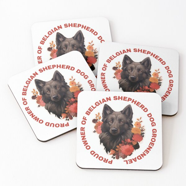 Item preview, Cute Flower Belgian Shepherd Dog Groenendael Mom Dad Guardian Angel Best Friend Doggie Paw designed and sold by SMARTKIT  DESIGNAGENCY.