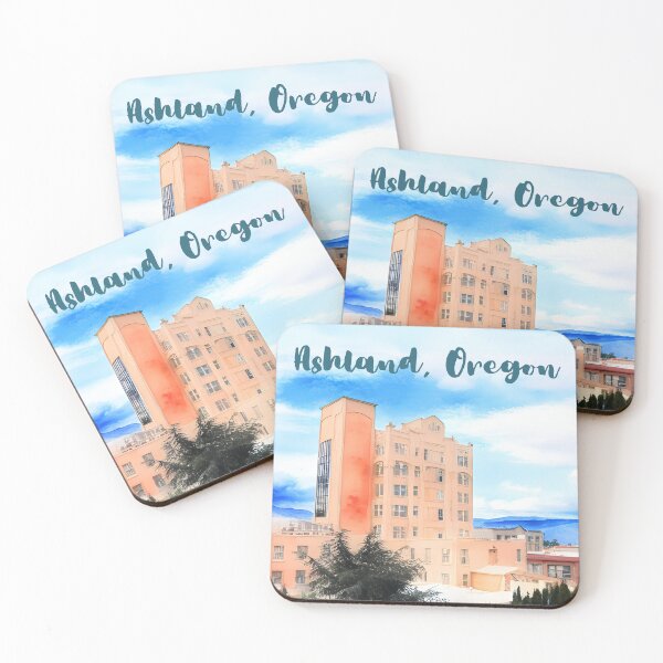 Item preview, Downtown Ashland Oregon In A Watercolor Painting Style Design designed and sold by OregonsOwn.