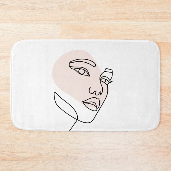 Item preview, One line woman face drawing, Abstract minimal female single line art designed and sold by MusesWhispers.