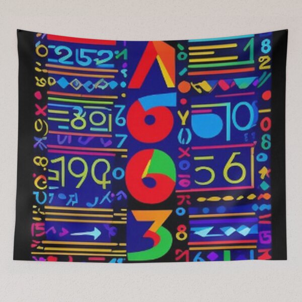 Item preview, Abstract Classic Vintage Numbers Art designed and sold by TheDarkWardrobe.